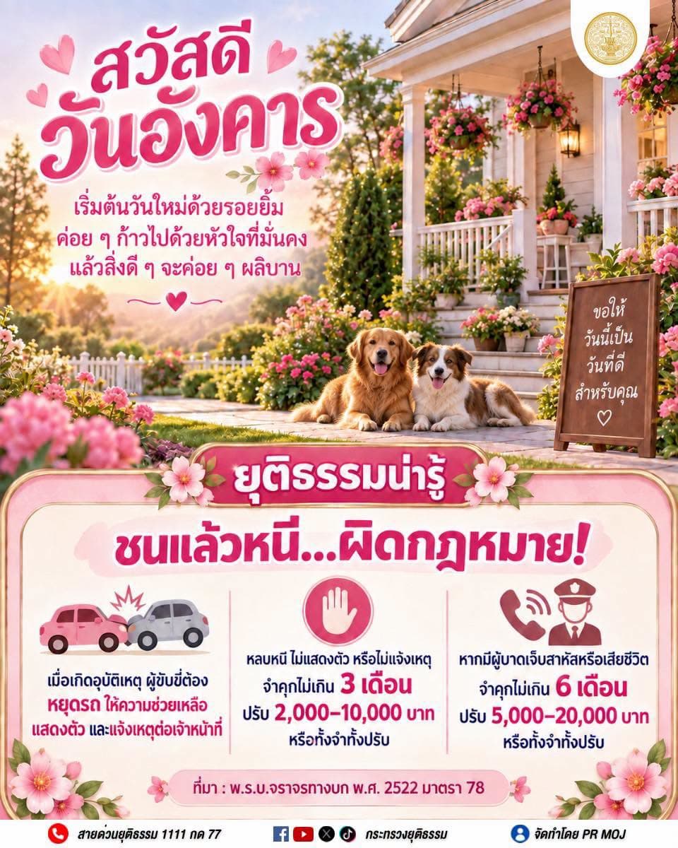 กฎหมายสวัสดี ประจำวันอังคารที่ 22 กันยายน 2569