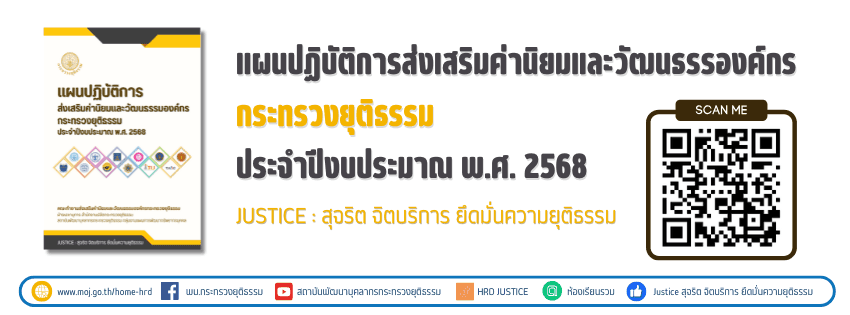 แผนปฏิบัติการส่งเสริมค่านิยมและวัฒนธรรมองค์กร ยธ. 2568