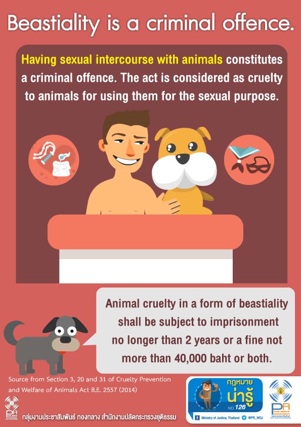 Beastiality is a criminal offence.