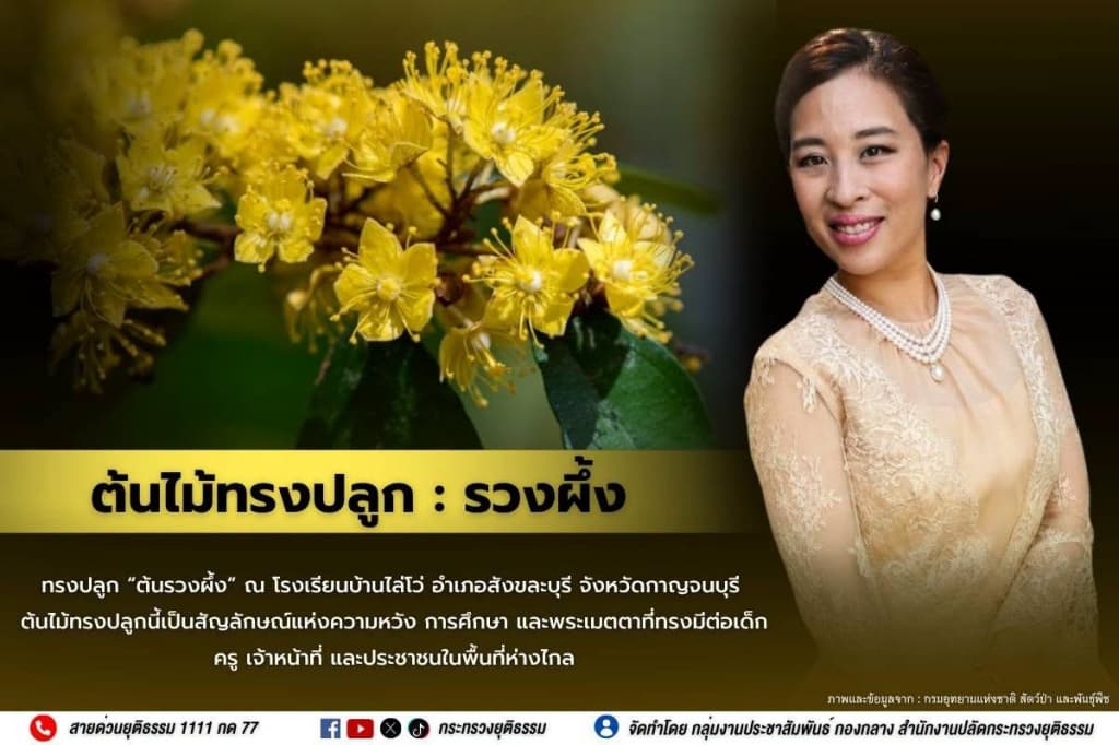 กระทรวงยุติธรรม เผยแพร่เรื่องราวของสมเด็จพระเจ้าลูกเธอ เจ้าฟ้าพัชรกิติยาภา นเรนทิราเทพยวดี กรมหลวงราชสาริณีสิริพัชร มหาวัชรราชธิดา / ประจำวันที่ 15 กันยายน 2569